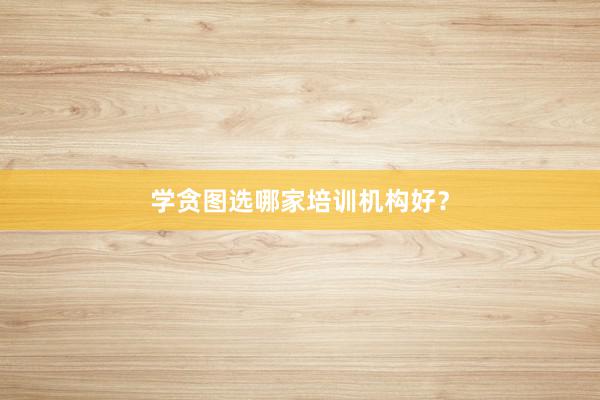学贪图选哪家培训机构好？